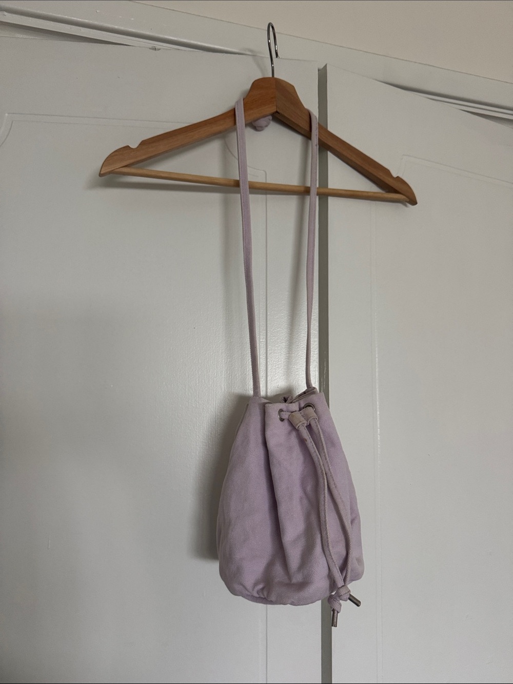 Lavender Drawstring Bucket Bag - Women
